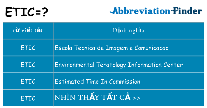 etic hiện những gì đứng cho