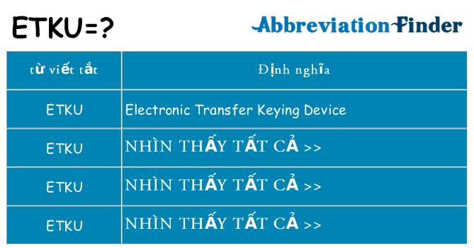 etku hiện những gì đứng cho