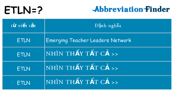 etln hiện những gì đứng cho