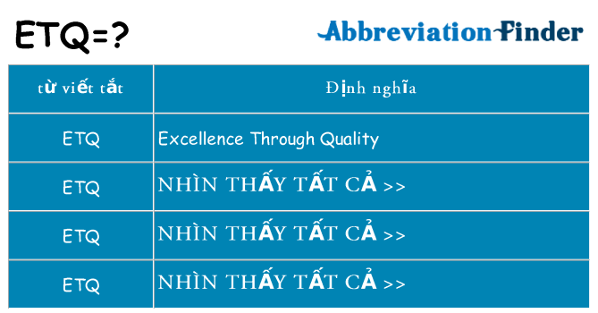 etq hiện những gì đứng cho