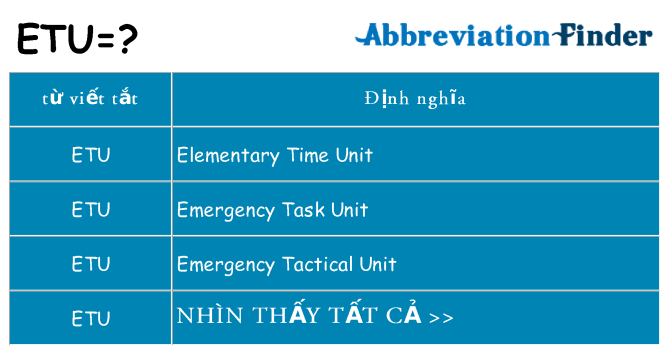 etu hiện những gì đứng cho