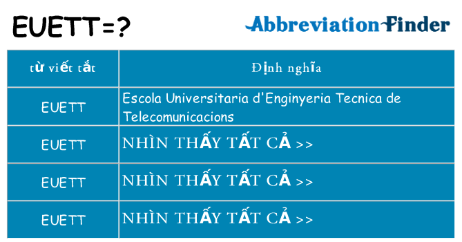 euett hiện những gì đứng cho
