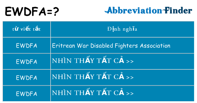 ewdfa hiện những gì đứng cho