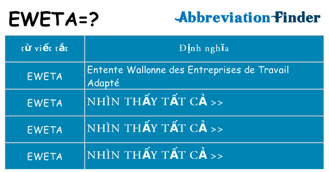 eweta hiện những gì đứng cho