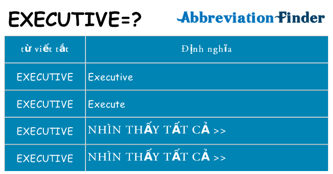 executive hiện những gì đứng cho