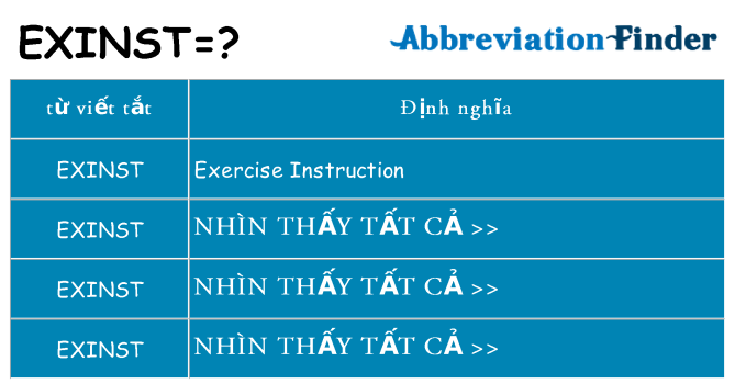 exinst hiện những gì đứng cho