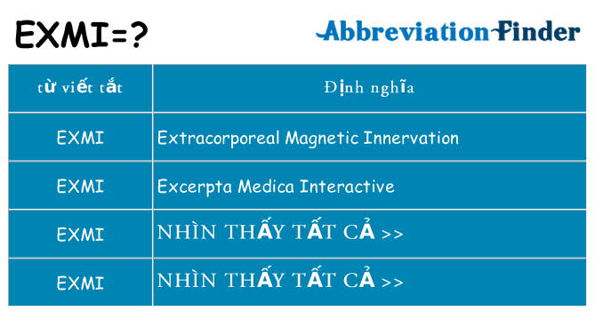 exmi hiện những gì đứng cho