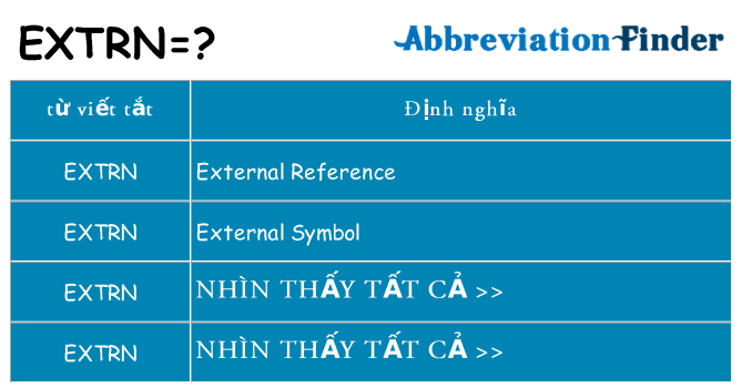 extrn hiện những gì đứng cho