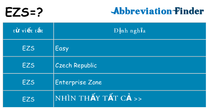 ezs hiện những gì đứng cho