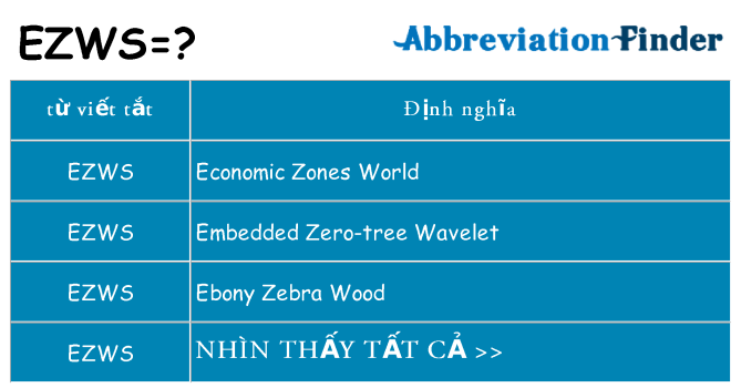 ezws hiện những gì đứng cho