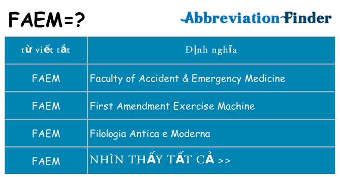 faem hiện những gì đứng cho