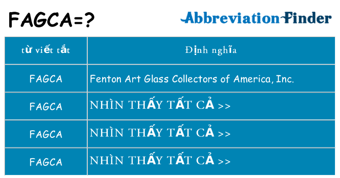 fagca hiện những gì đứng cho