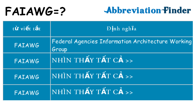 faiawg hiện những gì đứng cho