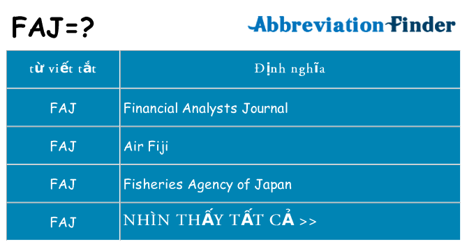 faj hiện những gì đứng cho