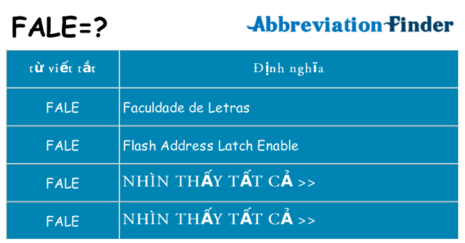 fale hiện những gì đứng cho