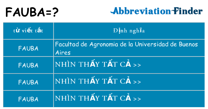 fauba hiện những gì đứng cho