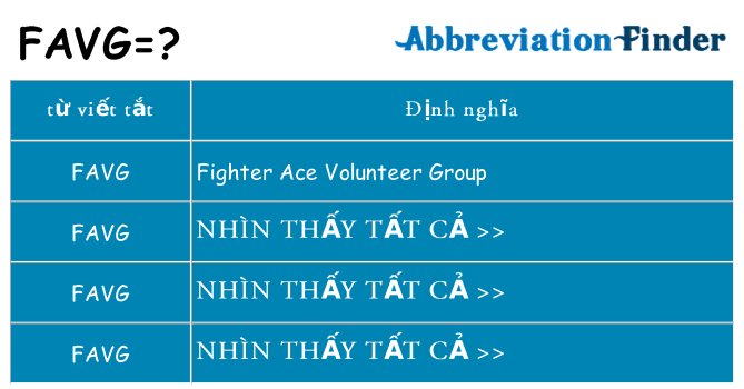 favg hiện những gì đứng cho