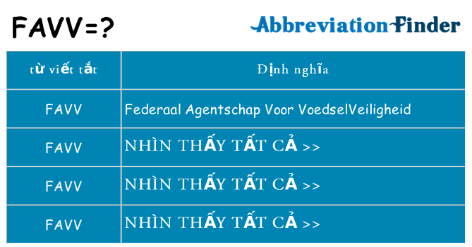 favv hiện những gì đứng cho