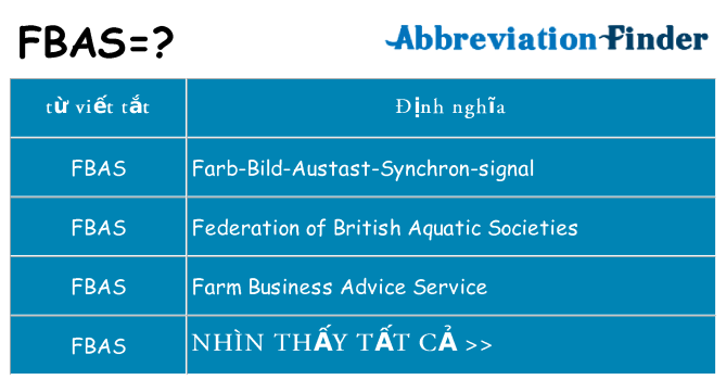 fbas hiện những gì đứng cho
