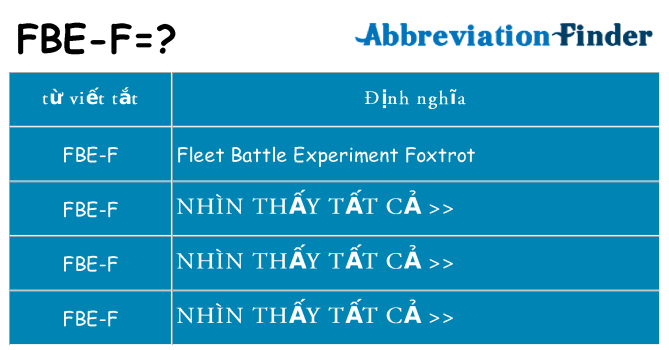 fbe-f hiện những gì đứng cho