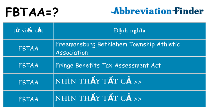 fbtaa hiện những gì đứng cho