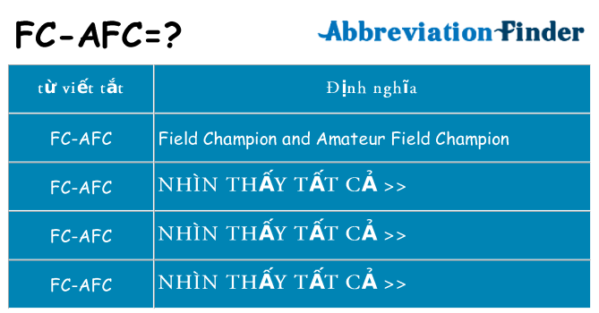 fc-afc hiện những gì đứng cho