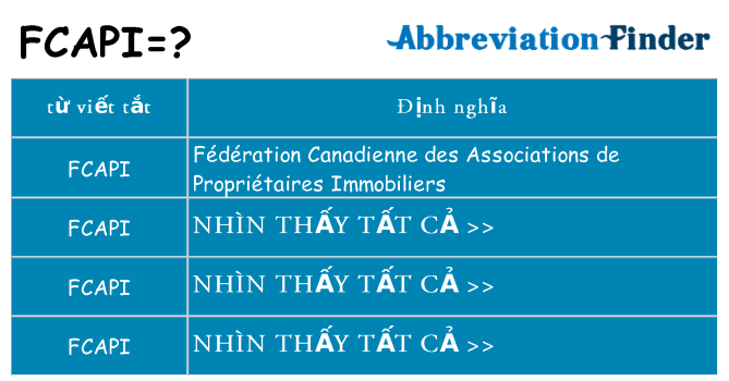 fcapi hiện những gì đứng cho