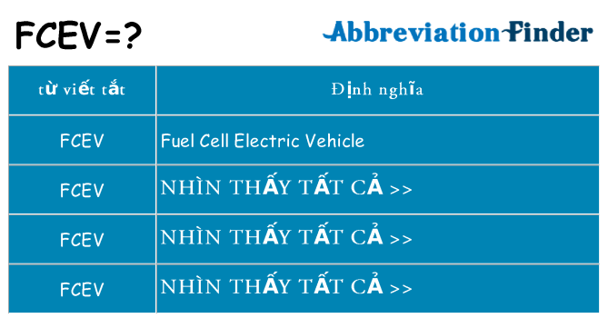 fcev hiện những gì đứng cho