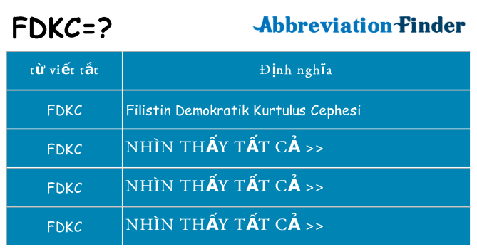fdkc hiện những gì đứng cho