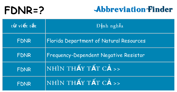 fdnr hiện những gì đứng cho
