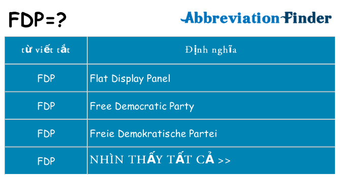 fdp hiện những gì đứng cho