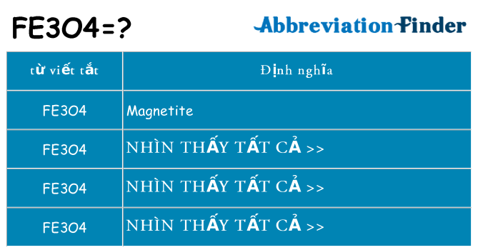 fe3o4 hiện những gì đứng cho