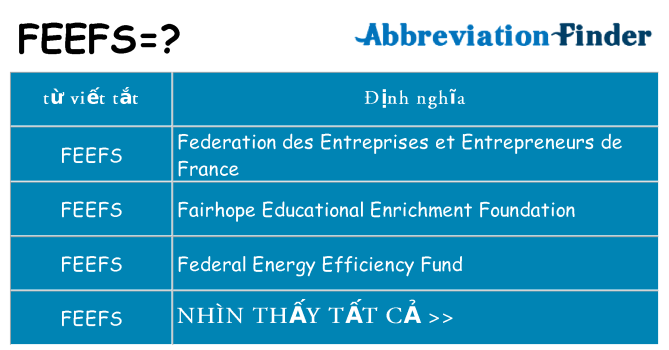 feefs hiện những gì đứng cho