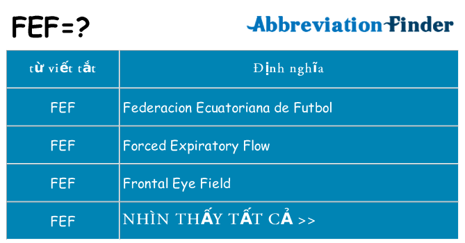 fef hiện những gì đứng cho