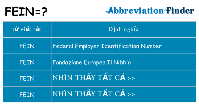 fein hiện những gì đứng cho