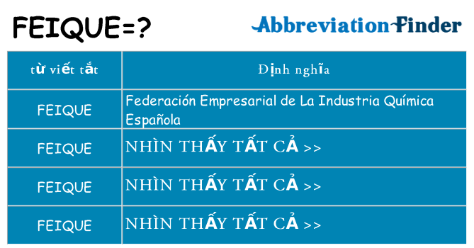 feique hiện những gì đứng cho