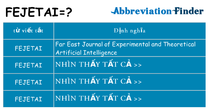 fejetai hiện những gì đứng cho