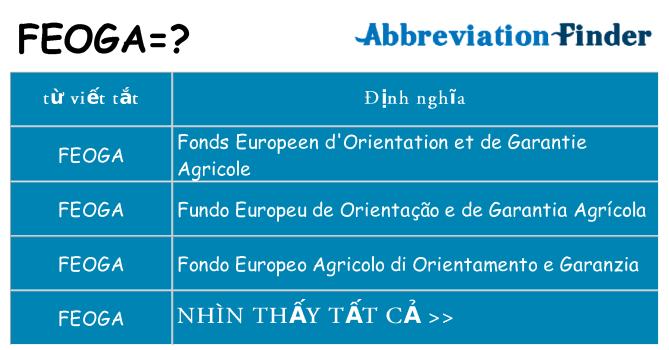 feoga hiện những gì đứng cho