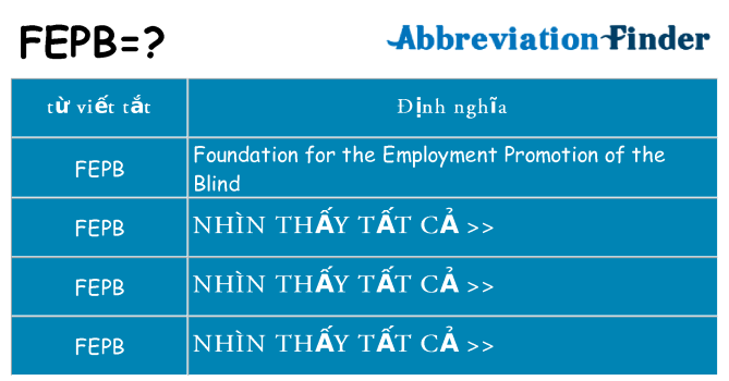 fepb hiện những gì đứng cho