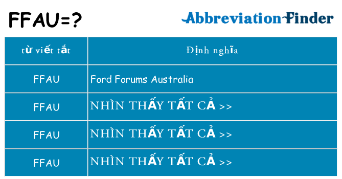 ffau hiện những gì đứng cho