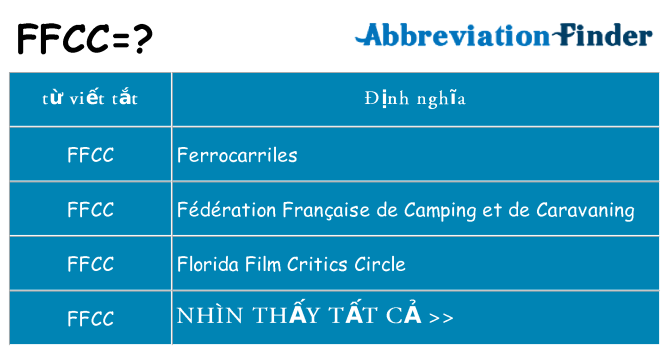ffcc hiện những gì đứng cho