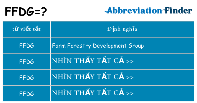 ffdg hiện những gì đứng cho