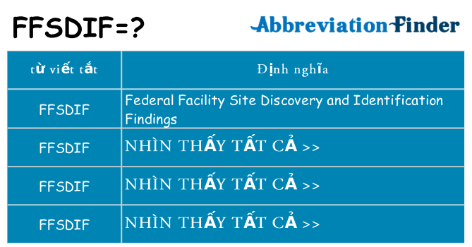 ffsdif hiện những gì đứng cho