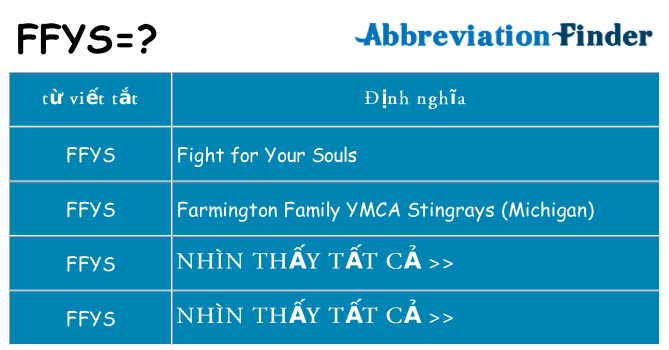 ffys hiện những gì đứng cho