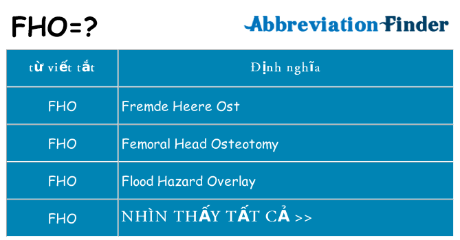 fho hiện những gì đứng cho