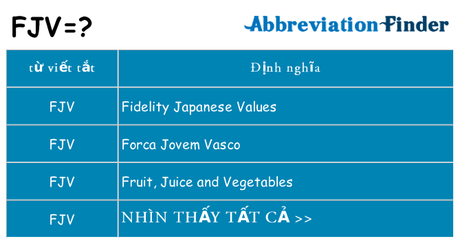 fjv hiện những gì đứng cho