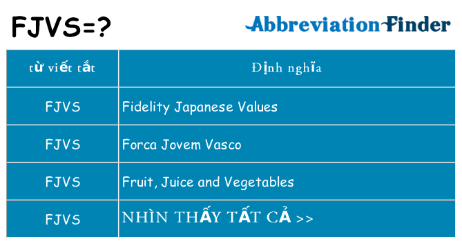 fjvs hiện những gì đứng cho