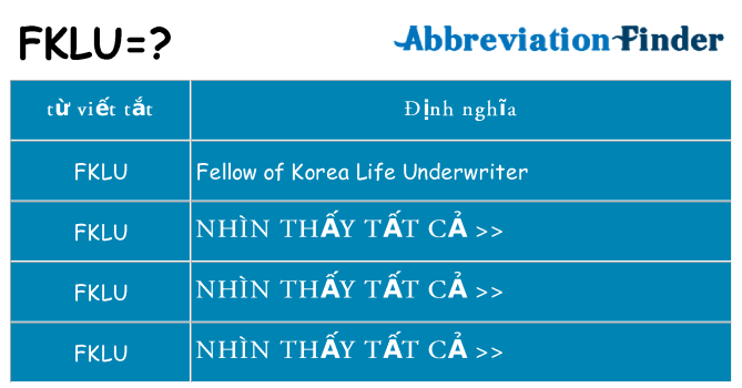 fklu hiện những gì đứng cho
