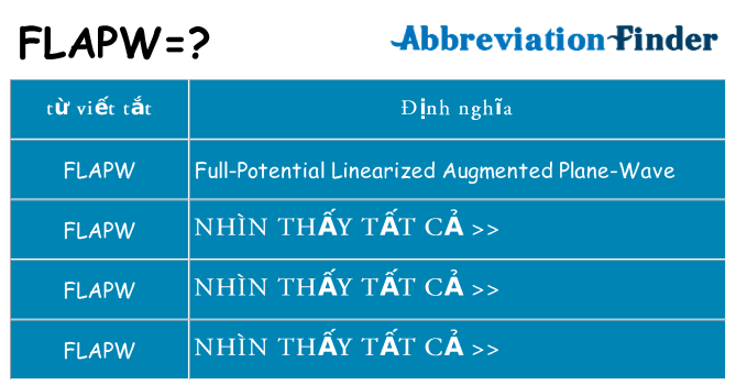 flapw hiện những gì đứng cho