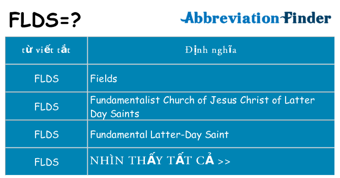 flds hiện những gì đứng cho